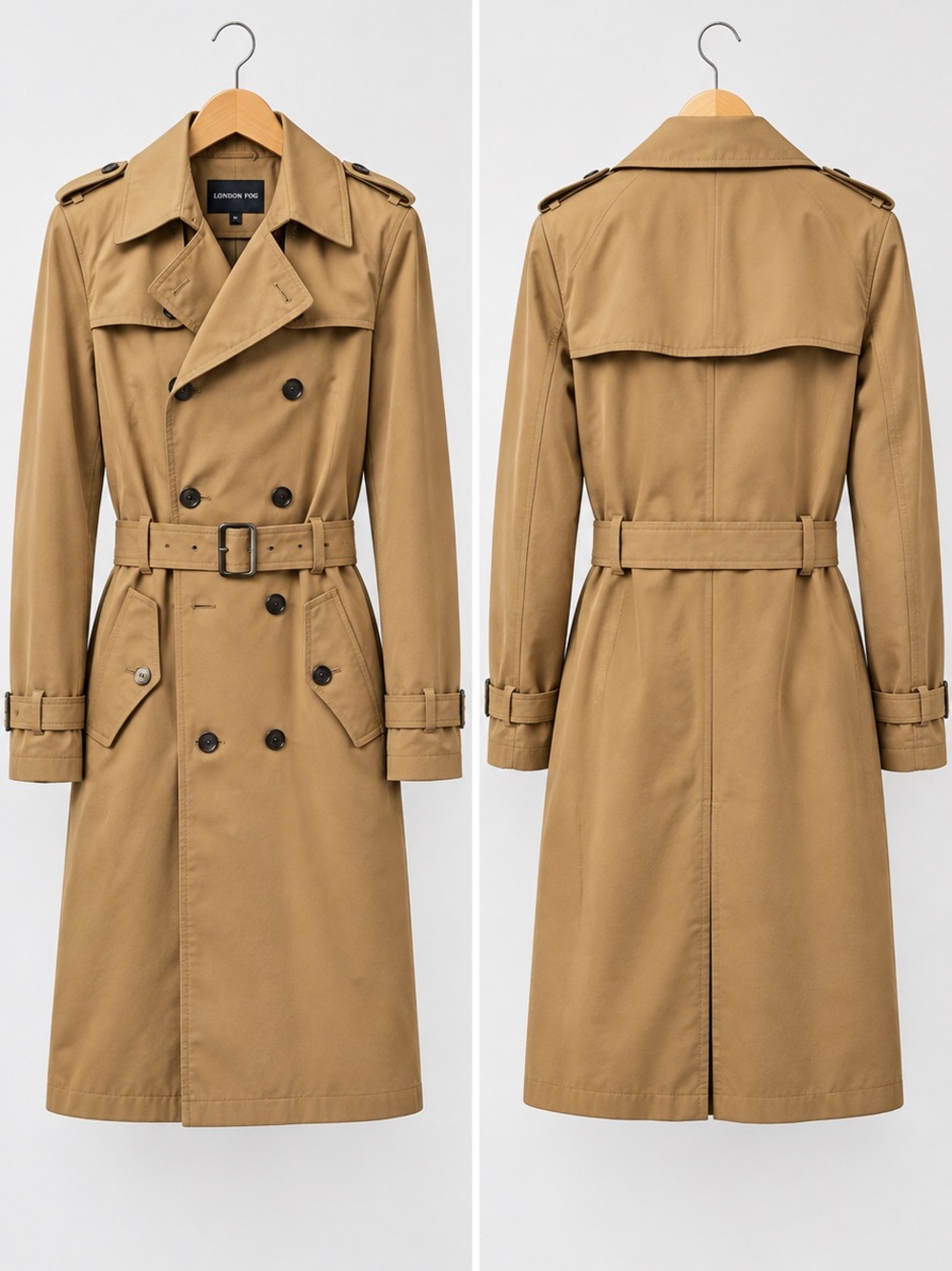 Banana Republic Double-Breasted Trench Coat in Camel/Tan